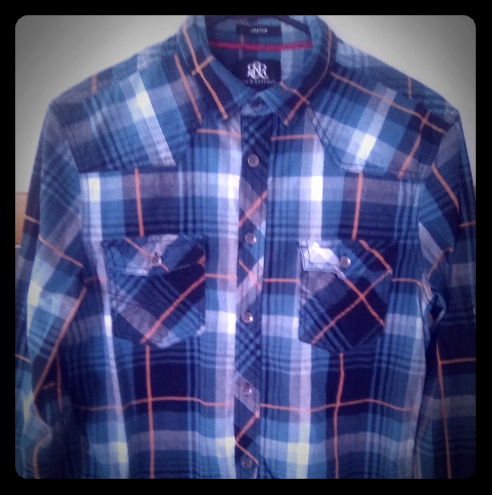 Rock & Republic Plaid-Pattern Shirt